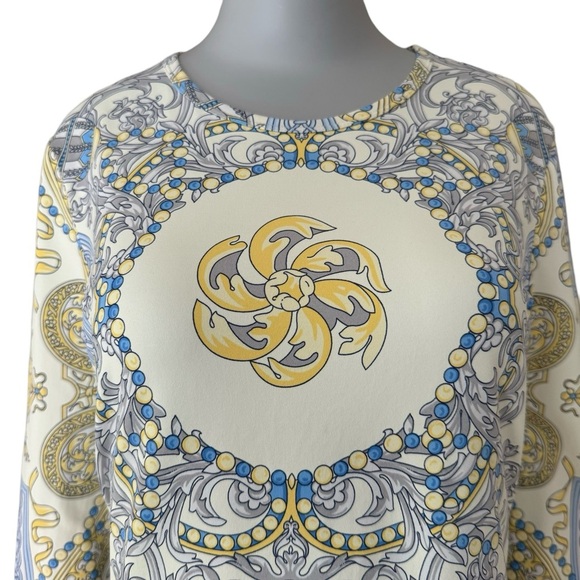 J. MCLAUGHLIN Catalina Cloth Signature Tee Art To Wear Medallion 3/4 Sleeve - Picture 3 of 16